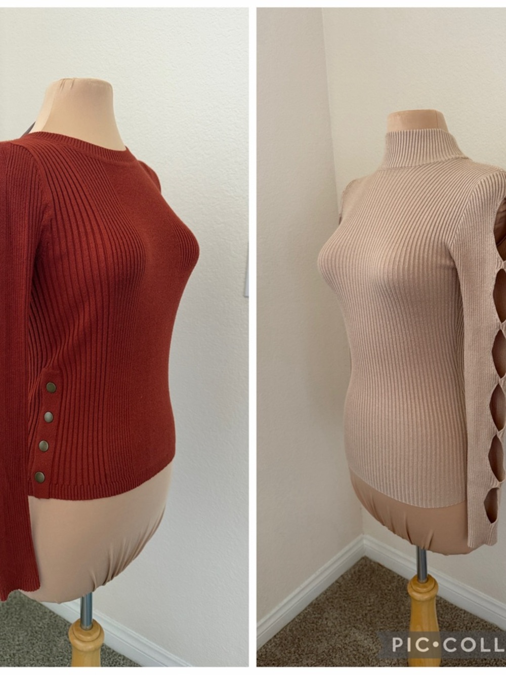 XS Sweater Bundle Crave Fame + Hooked Up Fitted Ribbed Cutout Fall Set